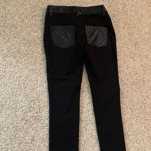 Pleather black pants.